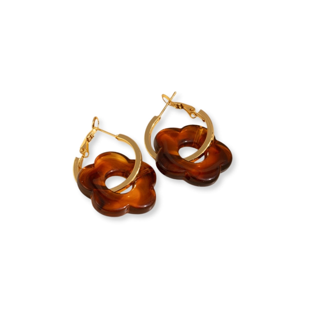 Arete Colgante Flor